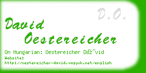 david oestereicher business card